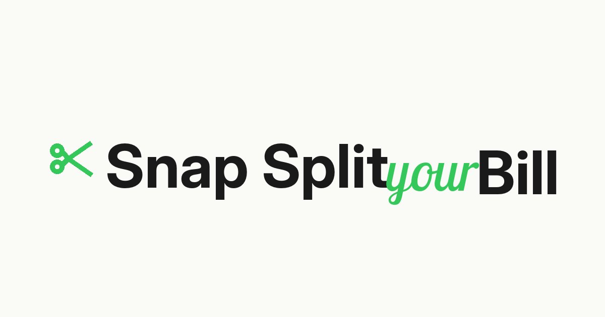 Snap Split Your Bill wordmark